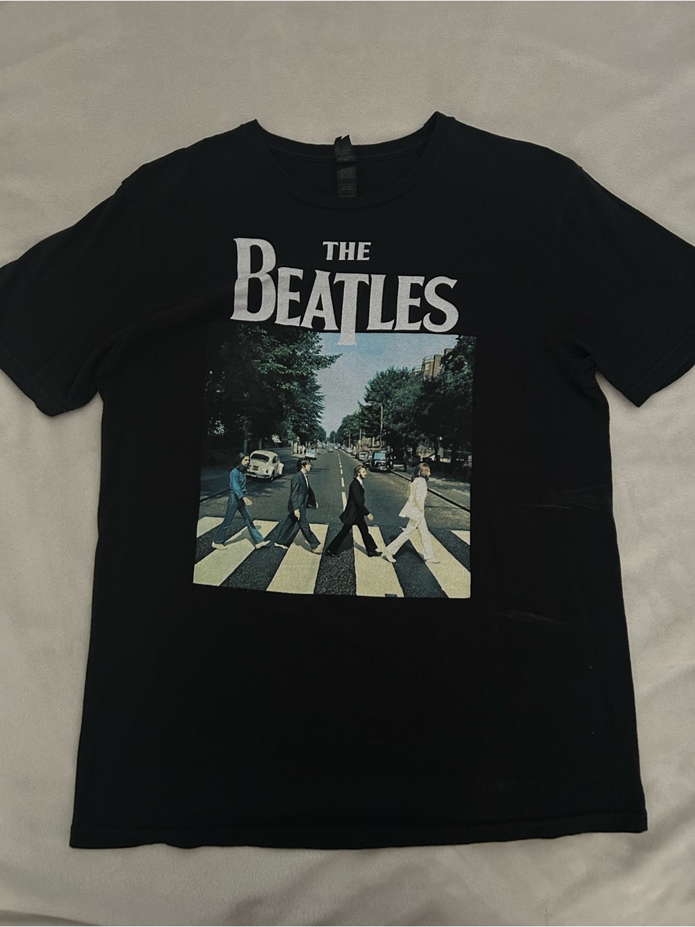 The Beatles Black Abbey Road Photo Graphic Tee